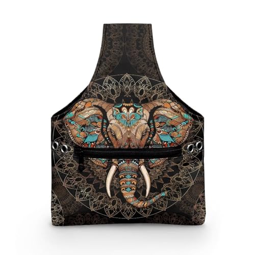 Image of Aztec Yarn Bags for Crocheting Small Elephant Crochet Organizers and Storage for Women Knitting Yarn Storage Bag Organizer Portable Holding Knitting Needles
