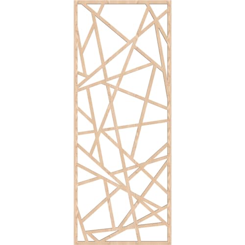 Image of Conway Decorative Pierced Fretwork Wood Wall Panels, 17 3 /8 inchW x 44 3 /8 inchH x 3 /8 inchT, Red Oak