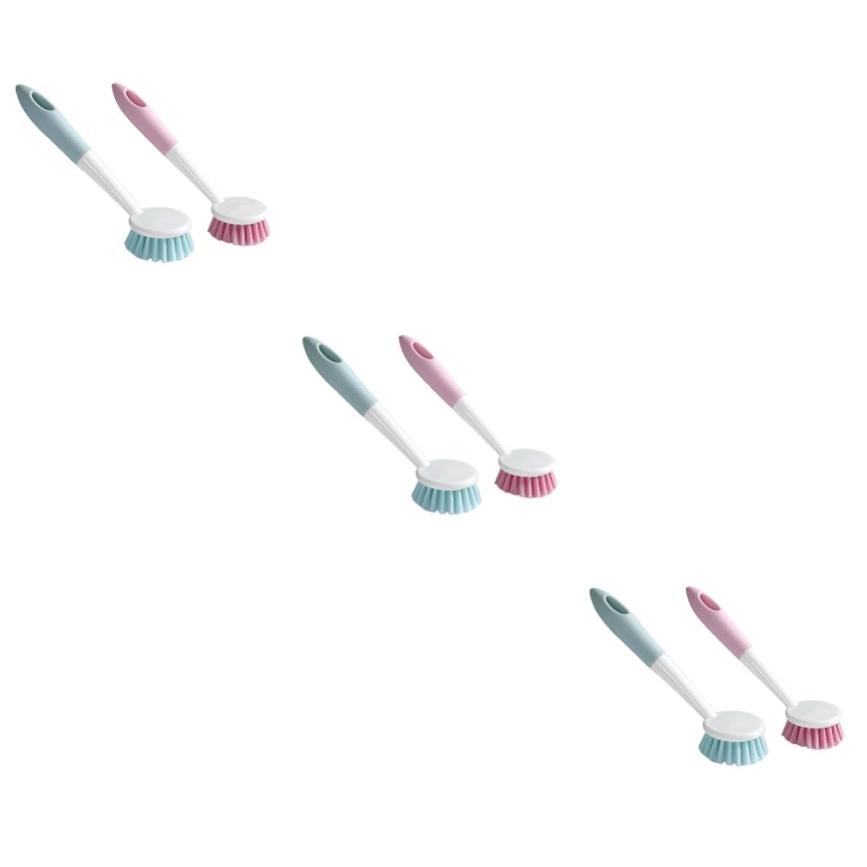 Beaupretty 6piezas Cepillo De Limpieza De Cocina Multiusos Mango para Fregadero y Utensilios Color Aleatorio