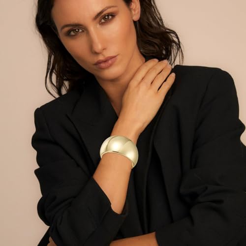 YBMYCM Chunky Gold Bangle Bracelets for Women Trendy Wide Chunky Cuff Bracelets Wrap Bracelet3