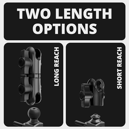 Tackform Suporte de telefone de alumínio preto para motocicleta, poleiro/freio/embreagem - Amortecim