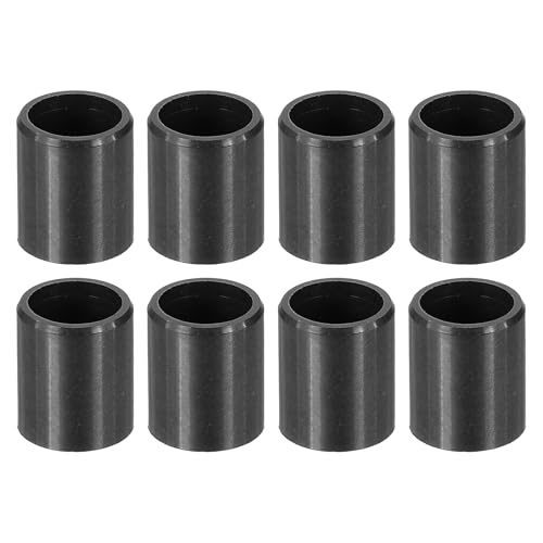 sourcing map 8Pcs Sleeve Bearing Plastic Bushings ID 8mm x OD 10mm x Length 12mm POM Wrapped Oilless Bushing, Black