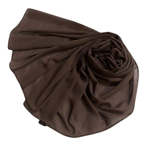 DARK BROWN PREMIUM GEORGETTE STOLE/HIJAB-image-21
