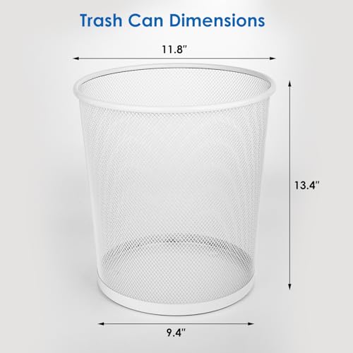 Image of Office Mesh Trash Cans (10-Pack 6 Gal),Open Metal Wire Wastebaskets, Mesh Office Garbage Can, Waste Basket Trash Can for Near Desk,Recycling Garbage Container Bin for Home,School