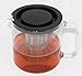Simax Glassware 1 Quart Teapot with Metal Mesh Infuser | Plastic Lid, Microwave and Stovetop Safe, Heat, Cold, and Thermal Shock Resistant Borosilicate Glass, Makes a Stunning Presentation