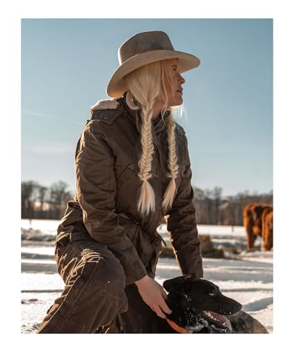 Outback Trading Women's Medium Brown Vintage Outdoor Jacket with Removable Hood - Image 6