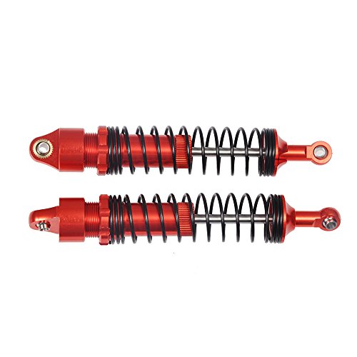 4Pcs Ajustable Shock Absorber Red For 1/10 Rc Trx-4 Wraith Scx10 D90 (100Mm) #TOP7