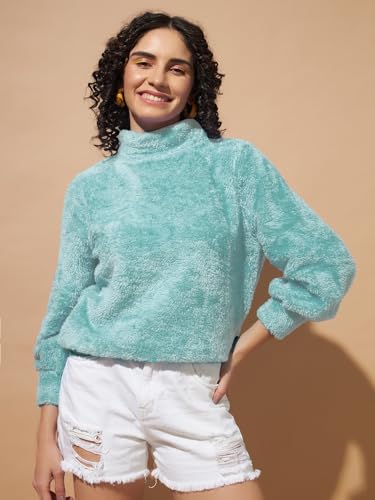 Image of THE DRY STATE Women's Fur Pull Over With High Neck