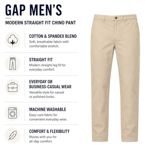 Image of Gap Men's Essential Slim Fit Chino Pants