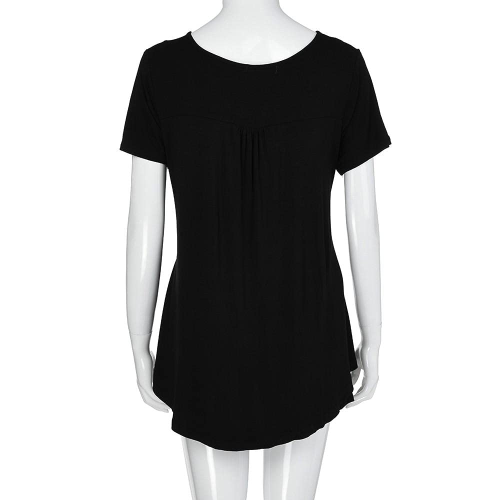 ADITAM Pigiama da Donna Set Corto T-Shirt con Scollo a V e Pantaloncini con Scollo a V Allentato e Arruffato Pigiama Estivo da Donna Pjs Double The Comfort