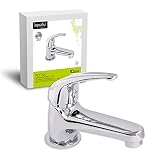 aquaSu® Standventil Piccolo | Kaltwasserarmatur mit Keramikkartusche | Einhebelmischer Gäste-WC | Armatur mit Messingkern | Hochdruck Wasserhahn | Mischbatterie in chrom | 78148 0
