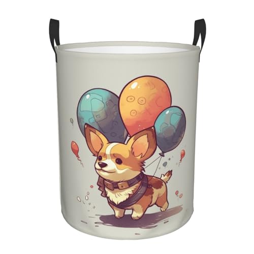 Panier à linge grand format pliable imperméable Corgi pour vêtements sales - 2