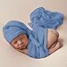 Set di 2 accessori fai da te per neonato, per fotografie, foto e cappello per fotografia, Newborn Baby Wrap coperta + cappello per bambini da 0 a 6 mesi