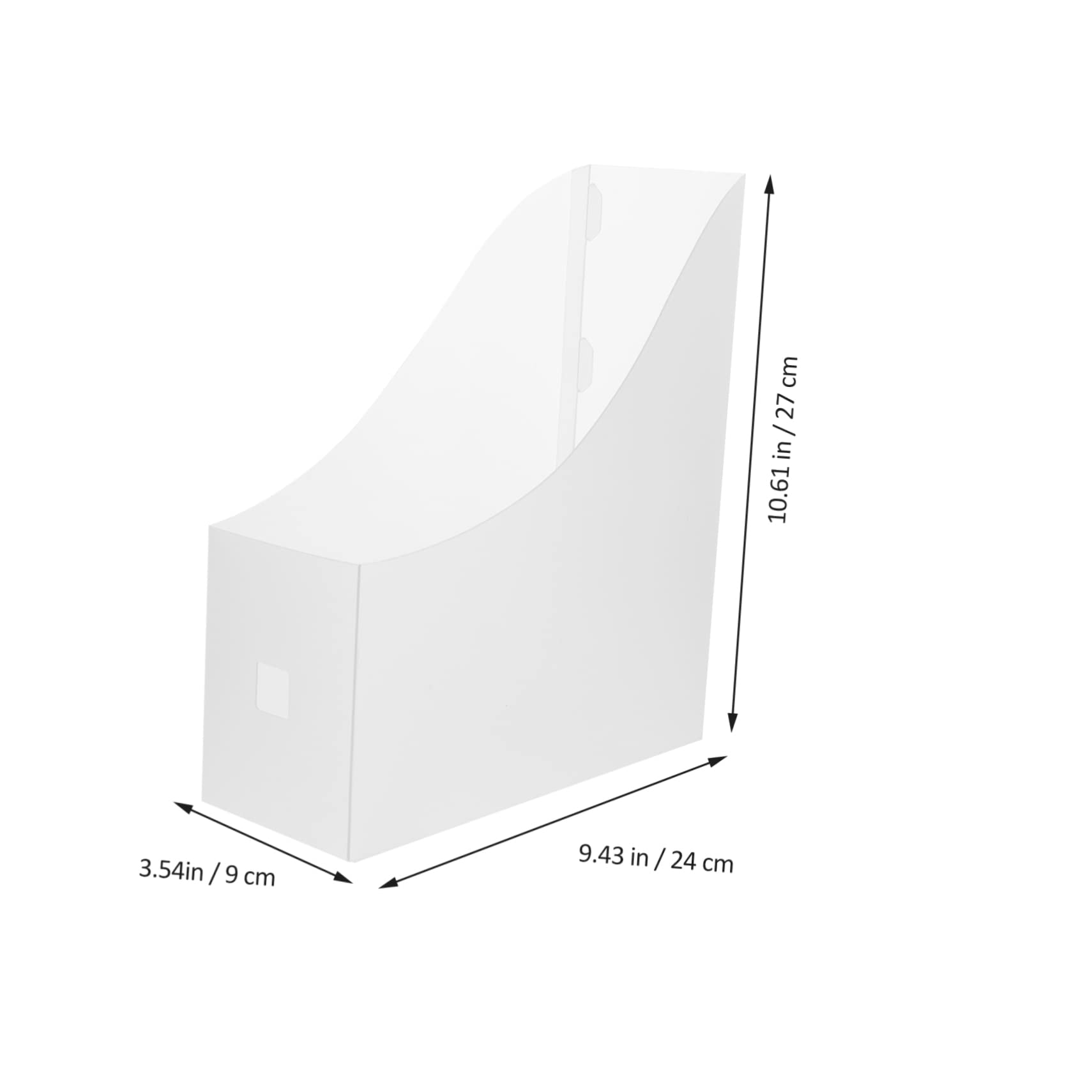 Gogogmee 2Pcs Document Organizer Storage Rack Curved Design Files Organizer for Office and School Supplies Desktop File Storage Shelf Space Saving for Tidy Workspaces