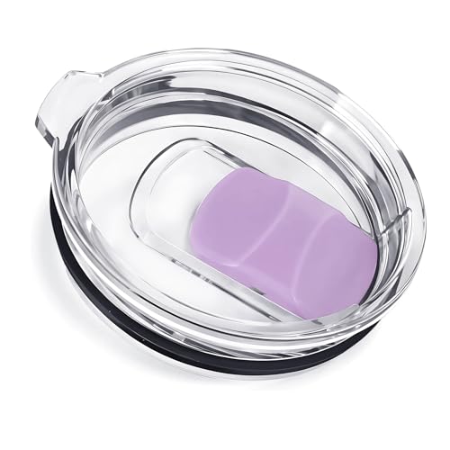 Ember Travel Mug Lid Broken? Discover Top Replacement Options! 9 Magnetic Slider Replacement Lid Compatible with Ember First and Second Generation Mugs, 14 oz, Splash-Proof, Purple/Clear