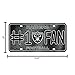 NFL Oakland Raiders License PlateLicense Plate #1 Fan, Team Colors, One Size (MTF1702)