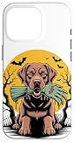 halloween luna zombie labrador retriever lab labradors labby custodia per iphone 16 pro