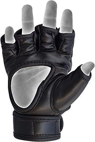 Rdx Kids Mma Gloves For Grappling Martial Arts Training | Maya Hide Leather Mitts For Youth |Good For Kickboxing, Sparring, Muay Thai, Junior Cage Fighting & Punching Bag #TOP6