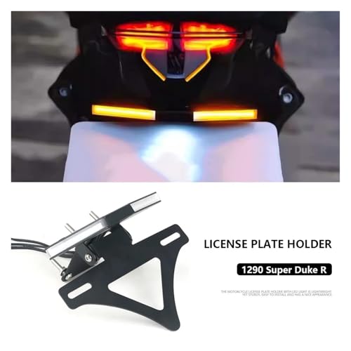 Support plaque d'immatriculation moto en kit élimination garde-boue rigide