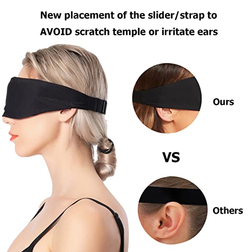 ALASKA BEAR Sleep Mask for Side Sleepers Best Eye Mask Contoured Cup for All Sleeping Positions Men Women Cool Night Blindfold 100% Light Blackout Cover Comfort Concave Padding, Machine Washable