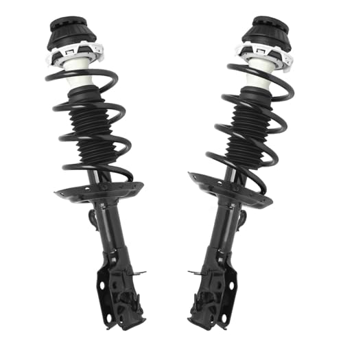 Image of Detroit Axle - 6pc Front Struts Suspension Kit for 2009-2014 Honda Fit [Gas], 2 Struts with Coil Springs 4 Inner Outer Tie Rod End Links 2010 2011 2012 2013 Replacement