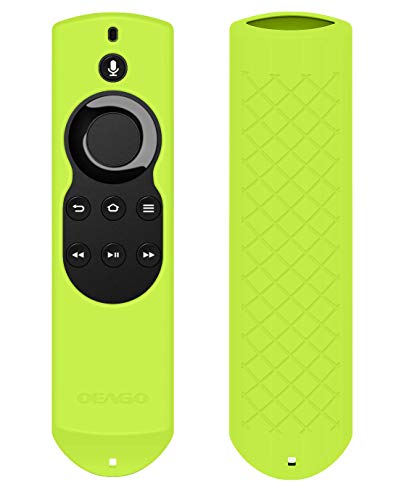 OEAGO Silicone [Anti Slip] Shock Proof Cover Case for All-New Fire TV with 4K Alexa Voice Remote (2017 Edition) (2nd Gen) / Fire TV Stick Alexa Voice Remote (Yellow)