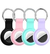 HATALKIN Case Compatible with Apple AirTags Case Keychain Air tag Holder Air Tag Key Ring Cases A...