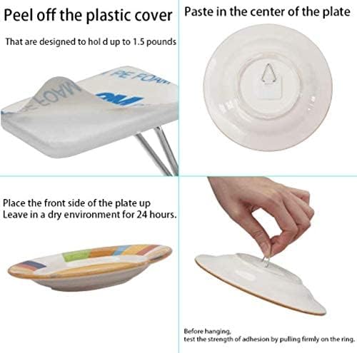 Miniatura 3 de Artliving Juego de colgadores de placas adhesivas invisibles de 1.25 pulgadas para la pared (paquete de 100)