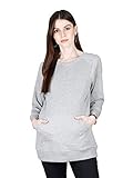 The Mom Store Maternity & Nursing Sweatshirt (Grey, XL)