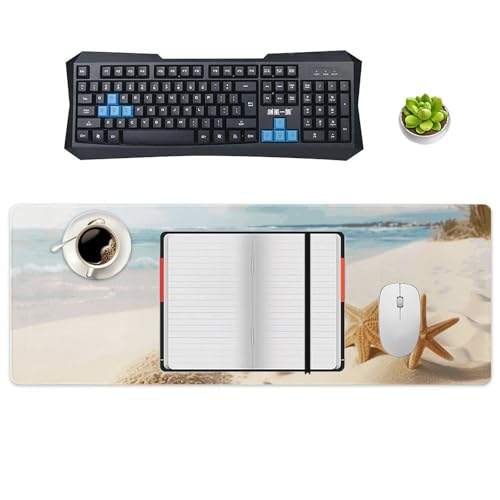 Tapis de souris de jeu grande taille plage pour travailler de chez soi