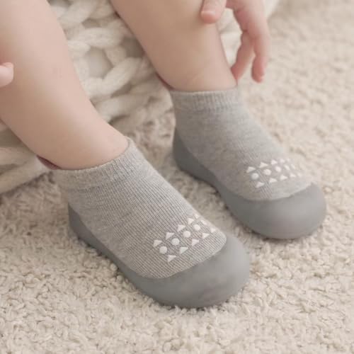 Image of Baby Sock Shoes Baby Walking Shoes Infant Non-Slip Breathable Slippers with Soft Rubber Sole Baby Boys Girls Sneakers