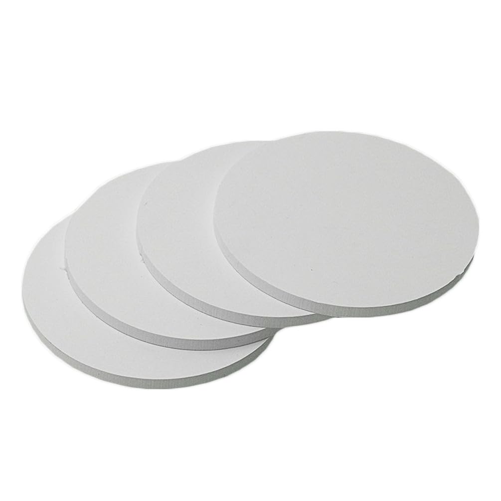 DFDPAXL 4 Pieces White ABS Plastic Round Disc Diameter 220Mm, Thickness 1-5Mm Suitable for DIY Crafting And Architectural Models,Thickness 2mm