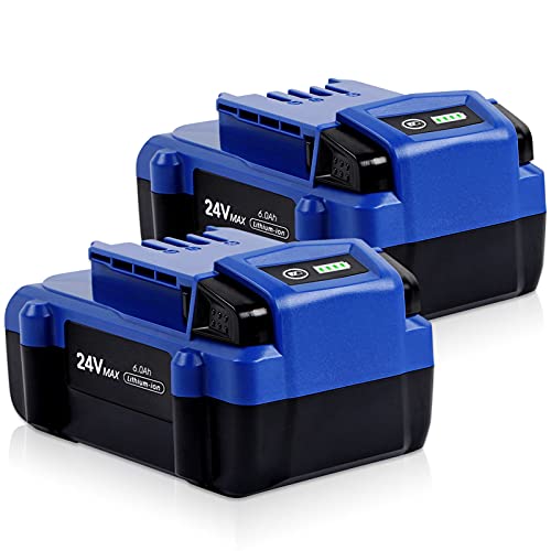 2PACK DSANKE 24V 6000mAh Lithium-ion Battery for Kobalt 24V Max KB624-03 KB524-03 KB424-03 KB224-03 KB124-03 0673802 1051230 Lithium Ion Cordless Tools Battery【NOT Fit Snow Joe &Sun Joe 24V Tools】 by C DSANKE C - Used condition - US$60.79