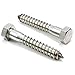 1/2" X 3" Stainless Hex Lag Bolt Screws, (10 Pack) 304 (18-8) Stainless Steel, by Bolt Dropper