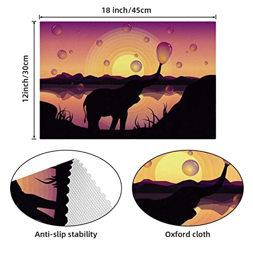 Set de table éléphant résistant à la chaleur et finitions premium