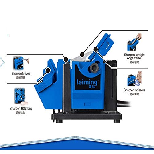 Electric Sharpener Multifunctional Household Electric Cutter Scissor Sharpener Sharpening Tool Drill Chisel Knife Sharpener Bench Grinder Sharpener Kit (110V) #TOP2