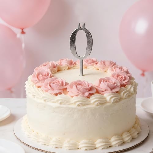 Reusable Number Birthday Candle Holder Set, Silver Digital Style Candles Holders for Home Use Bakers Parties Holidays – Image 4