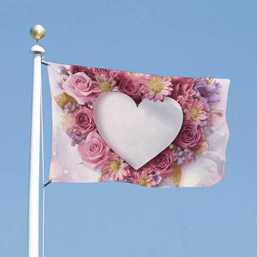 Drapeaux de jardin en cœur pour décorer vos fêtes en plein air - 3