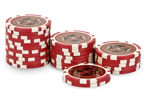 Rouleau 25 jetons Ultimate Poker Chips 5 rouge