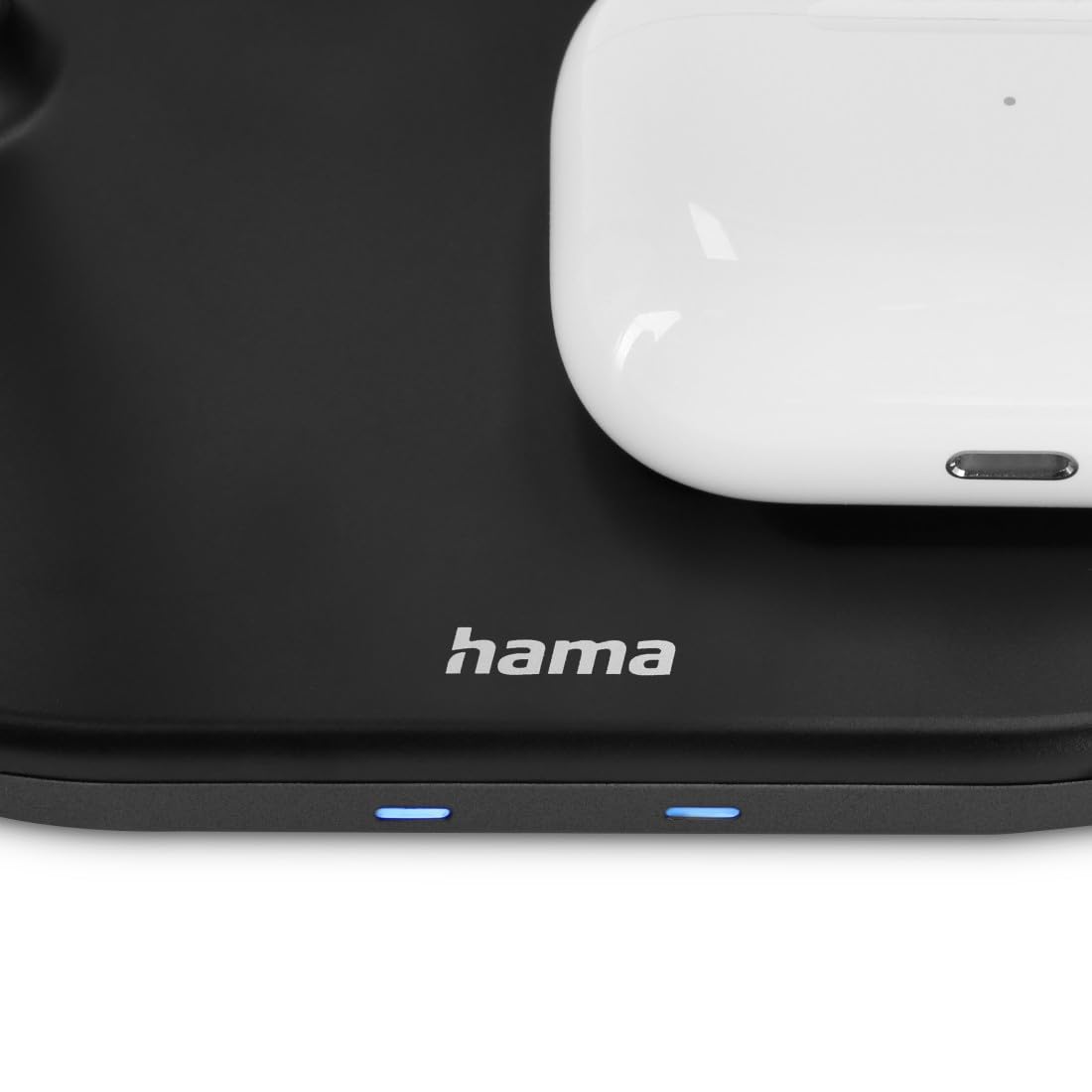 Hama MagCharge - Caricatore wireless per Apple iPhone, Apple AirPod, Apple Watch (stazione di ricarica induttiva con Quick Charge 15 W, ricarica wireless magnetica per Apple MagSafe e Hama MagLine)