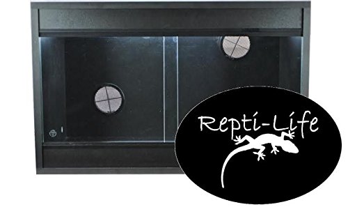 24x15x15 Inch Vivarium Flatpacked In Black, 2ft Viv By Repti-life