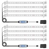 Wiaxulay Grow Lights for Indoor Plants, Full Spectrum, 6000K LED Plant Grow Light Strips, Grow Lamp with Auto On/Off 6/12/16H Timer, 5 Dimmable Levels, 3 Switch Modes for Hydroponics Seedling