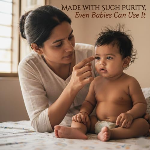 Image of Ayurvedic Black Kajal | 100% Natural Organic Surma Safe for Newborn & Sensitive Eyes | Smudge Proof Waterproof Herbal Eye Care for Men & Women with Eyelash Nourishment - 05g