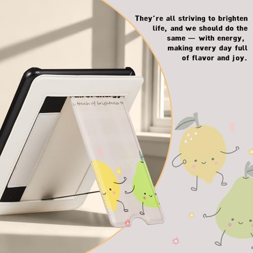 Image of CoBak Lightweight Stand Cute Case for 7 inch Kindle Paperwhite 12th Gen 2024 and Kindle Colorsoft with Right Hand Strap - Compatible with iPhone MagSafe, for Samsung /Anker Wireless Charging Pads