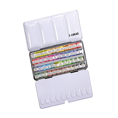 LUKAS 1862 Aquarell Half Pan Metal Box Set, 48 x Half Pan in Assorted Colours, For Professional Watercolour Artists - Image 4