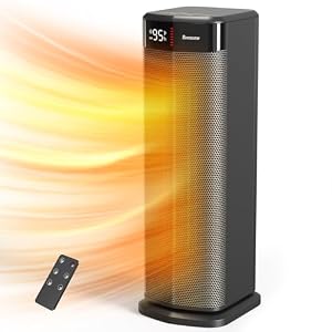 BREEZOME Space Heater for Indoor Use, 1500W PTC Ceramic Electric Heaters