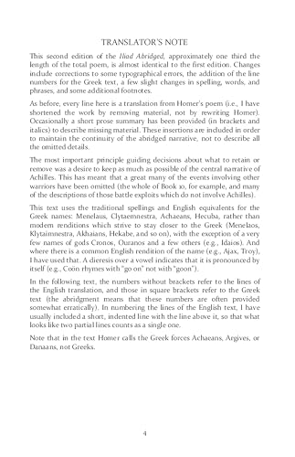Image of The Iliad Abridged-A Modern English Translation with Notes, Maps, and Glossary for Students and Readers