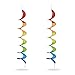 Relaxdays Windspiel, 2er Set, Regenbogen Windspirale, hängend, H x D: 130 x 20 cm, Deko-Windspiel Garten & Balkon, bunt