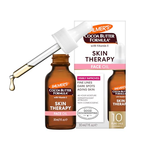 Palmer’s Cocoa Butter Formula Moisturizing Skin Therapy Oil for Face with Vitamin E, C & 10 Pure Facial Oils Blend, Rosehip Oil Fragrance, 1 Ounce