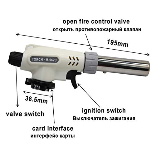 ZLDDE Küchenlampe, Gasbrenner Flammenpistole Kochen Löten Butan Automatische elektronische Gasschweißbrenner Feuerzeug… – Bild 8